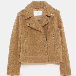 Zara Tan Teddy Jacket